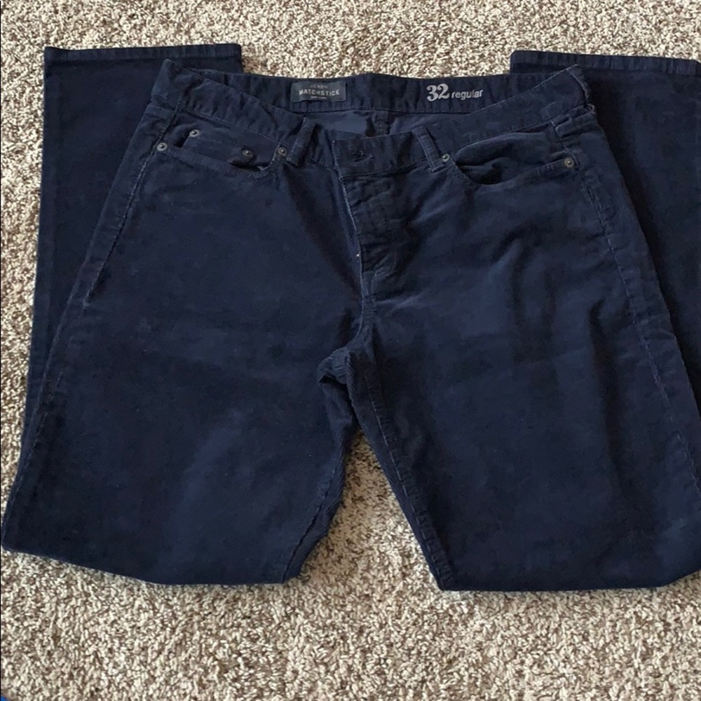 Dark Navy Blue skinny Cords